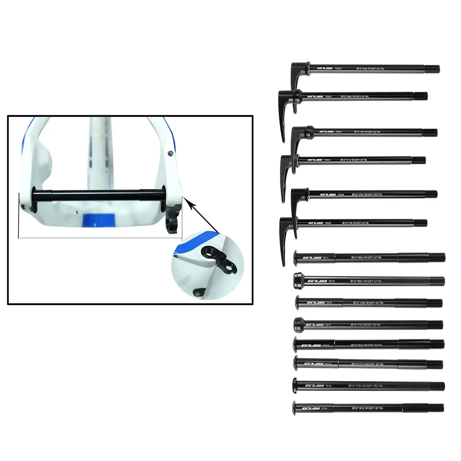12mm Adapter Through Axle Hub M12x142mm/148mm, Aluminum Alloy Hub to QR Skewers
12mm Adapter Through Axle Hub M12x142mm/148mm, Aluminum Alloy Hub to QR Skewers
