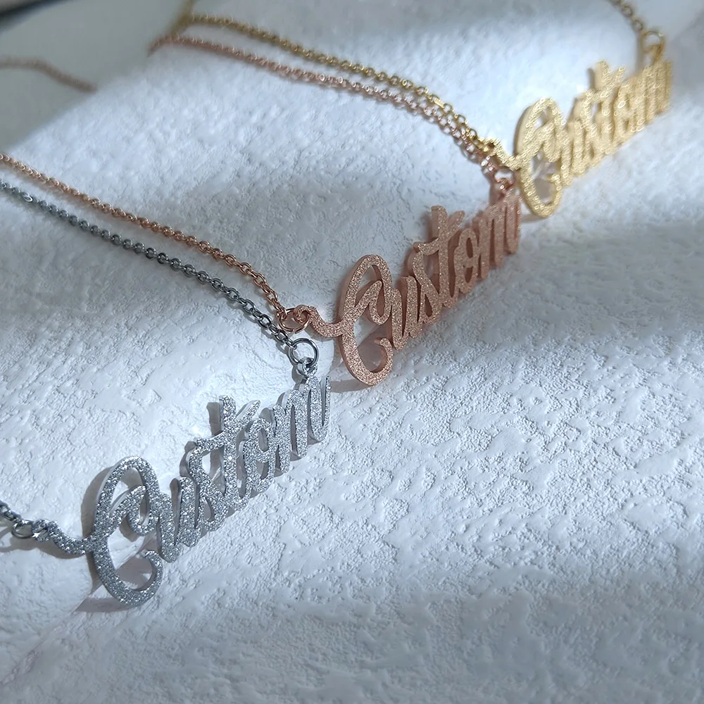 Customized Fashion Stainless Steel Name Necklace Personalized Letter Gold Color Choker Necklace Pendant Nameplate Gift
Customized Fashion Stainless Steel Name Necklace Personalized Letter Gold Color Choker Necklace Pendant Nameplate Gift