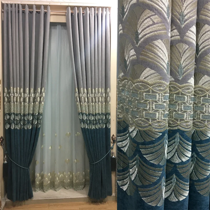 European Curtains for Living Room Chenille High-end Embroidered Bedroom Shading Light Luxury Thickening Curtain Finished Custom
European Curtains for Living Room Chenille High-end Embroidered Bedroom Shading Light Luxury Thickening Curtain Finished Custom