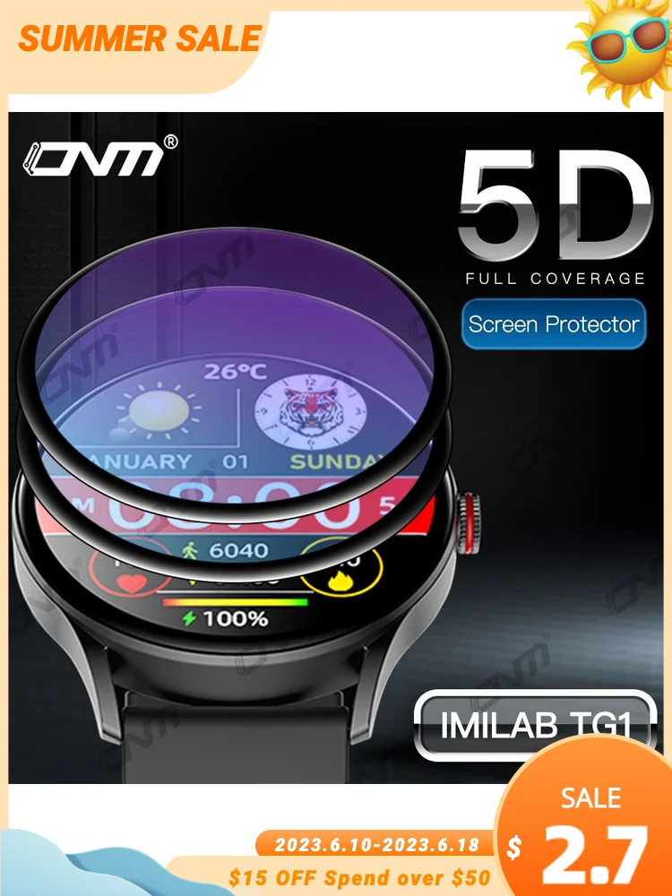 5D мягкая защитная пленка для IMILAB TG1 Защитная пленка для экрана для IMILAB TG1 Смарт-часы с защитой от царапин аксессуары не стекло
5D мягкая защитная пленка для IMILAB TG1 Защитная пленка для экрана для IMILAB TG1 Смарт-часы с защитой от царапин аксессуары не стекло