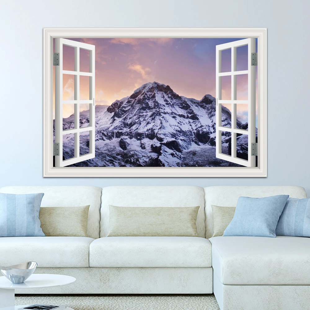 Vinyl Decal 3D Wall Sticker Snow Mountain Landscape Window View Bedroom Wall Art Decoration Paper One Piece Room Decor Aesthetic
Vinyl Decal 3D Wall Sticker Snow Mountain Landscape Window View Bedroom Wall Art Decoration Paper One Piece Room Decor Aesthetic