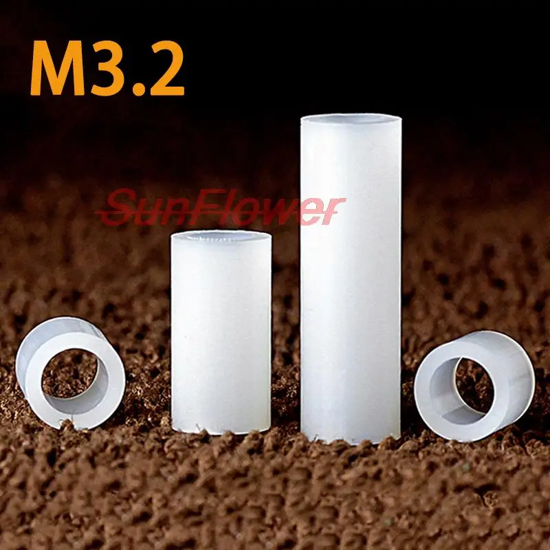 100PCS M3.2 OD 5mm Length:1.5mm~22mm White Nylon Plastic Rround Metric Spacer PCB Hollow Standoff White NonThreaded Board
100PCS M3.2 OD 5mm Length:1.5mm~22mm White Nylon Plastic Rround Metric Spacer PCB Hollow Standoff White NonThreaded Board