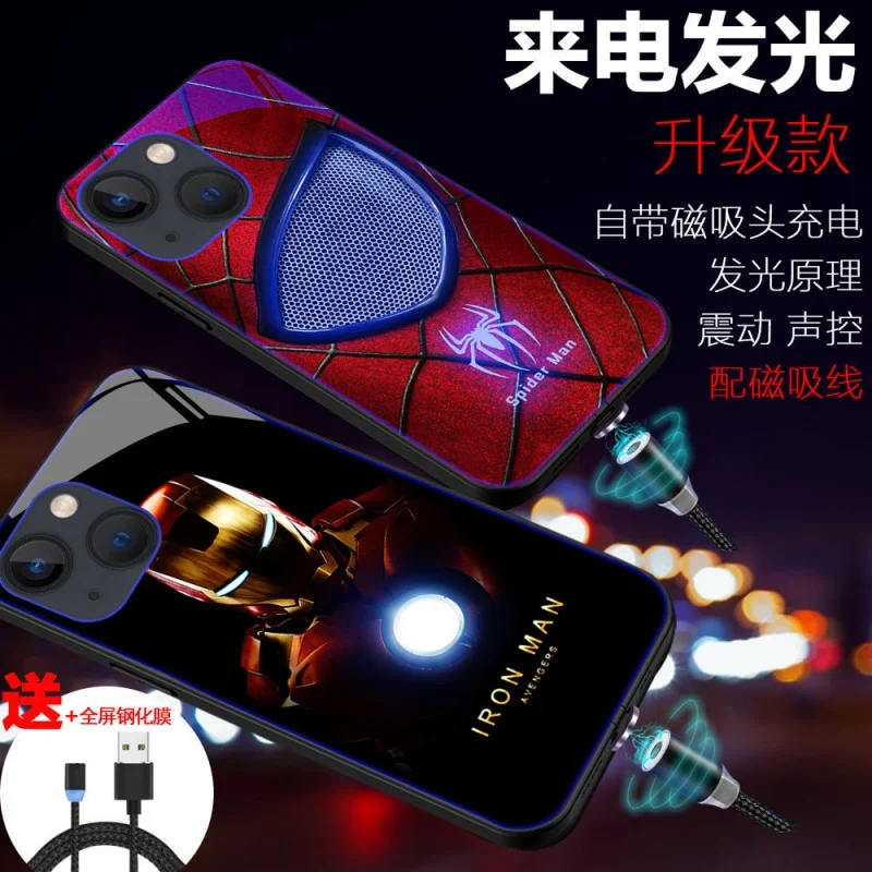 Чехол из стекла для iPhone 13Pro с магнитной зарядкой и люминесцентным стеклом от Disney iron Man
Чехол из стекла для iPhone 13Pro с магнитной зарядкой и люминесцентным стеклом от Disney iron Man