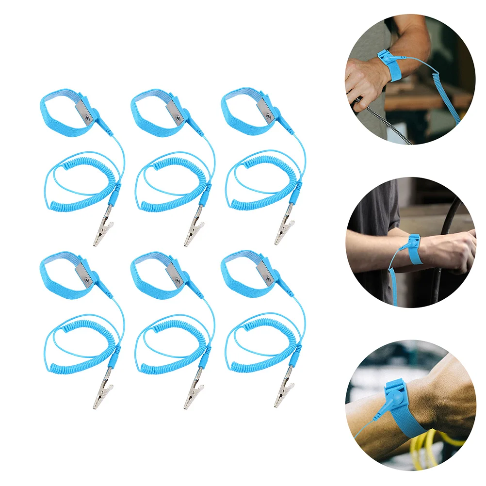 6 Pcs Anti-static Wrist Strap Band Reusable ESD Straps Nylon Silk Adjustable Grounding
6 Pcs Anti-static Wrist Strap Band Reusable ESD Straps Nylon Silk Adjustable Grounding