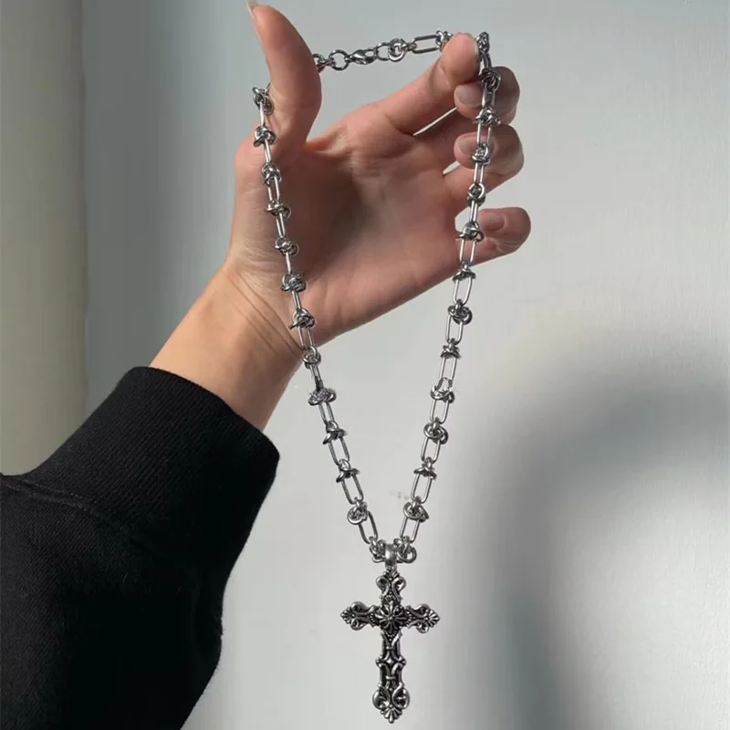 2023 New Vintage Cross Pendants Necklace For Women Men Hip Hop Punk Long Chain Necklaces Y2K Korean Fashion Jewelry Gift
2023 New Vintage Cross Pendants Necklace For Women Men Hip Hop Punk Long Chain Necklaces Y2K Korean Fashion Jewelry Gift
