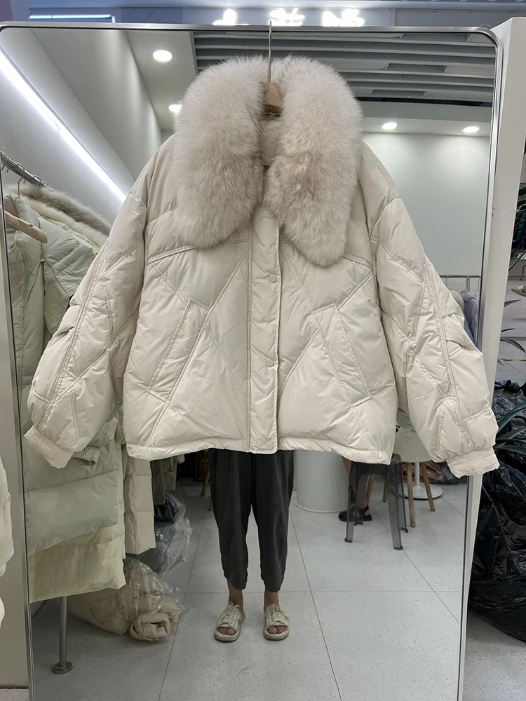 New Women Fox Fur Down Jacket White Duck Down Jackets Winter Warm Coats And Parkas Female Outwear
New Women Fox Fur Down Jacket White Duck Down Jackets Winter Warm Coats And Parkas Female Outwear