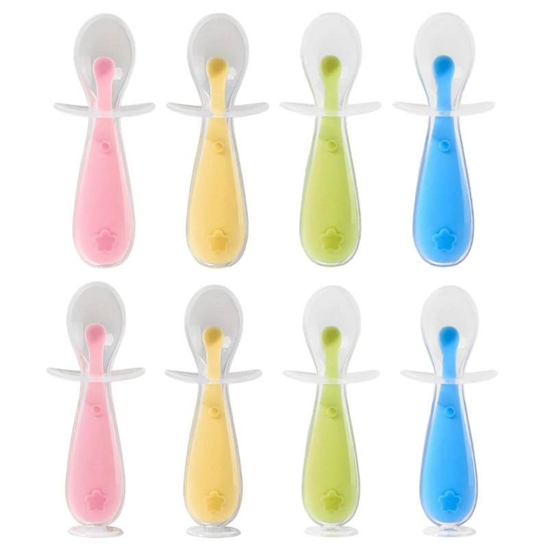 Baby Silicone Soft Spoon Training Feeding for Kids Toddlers Children BPA Free First Stage Infant Spoon with Suction Cup
Baby Silicone Soft Spoon Training Feeding for Kids Toddlers Children BPA Free First Stage Infant Spoon with Suction Cup