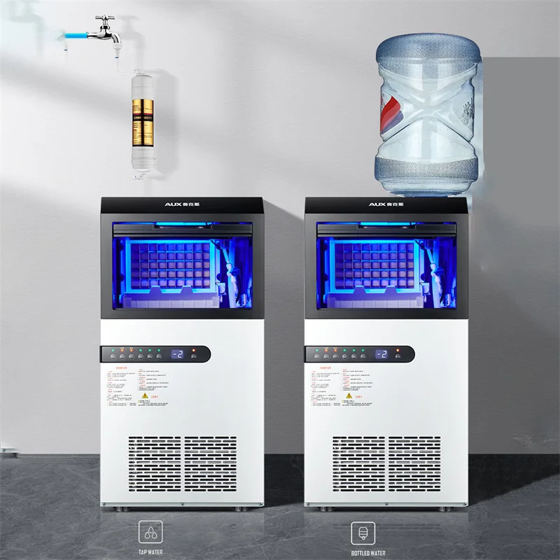 70KG/24h Home Ice Maker Bottled Water/Tap Water Intelligent Fully Automatic Business Machine Fast Ice Making Frozen Appliances
70KG/24h Home Ice Maker Bottled Water/Tap Water Intelligent Fully Automatic Business Machine Fast Ice Making Frozen Appliances