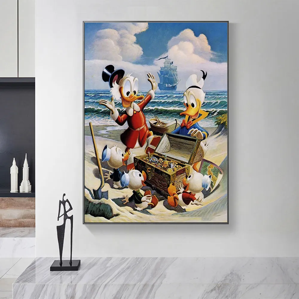 Disney Donald Duck Finds Treasure Funny Canvas Painting Colorful Graffiti Art Poster Print Wall Art Living Room Home Decoration
Disney Donald Duck Finds Treasure Funny Canvas Painting Colorful Graffiti Art Poster Print Wall Art Living Room Home Decoration