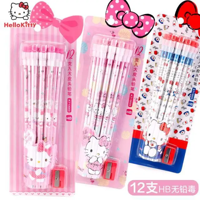 Hello Kitty Writing Pencil Round Wood Skin Head Is Not Easy To Break The Core Pencil Cute HB with Rubber Head Student Pencil 
Hello Kitty Writing Pencil Round Wood Skin Head Is Not Easy To Break The Core Pencil Cute HB with Rubber Head Student Pencil