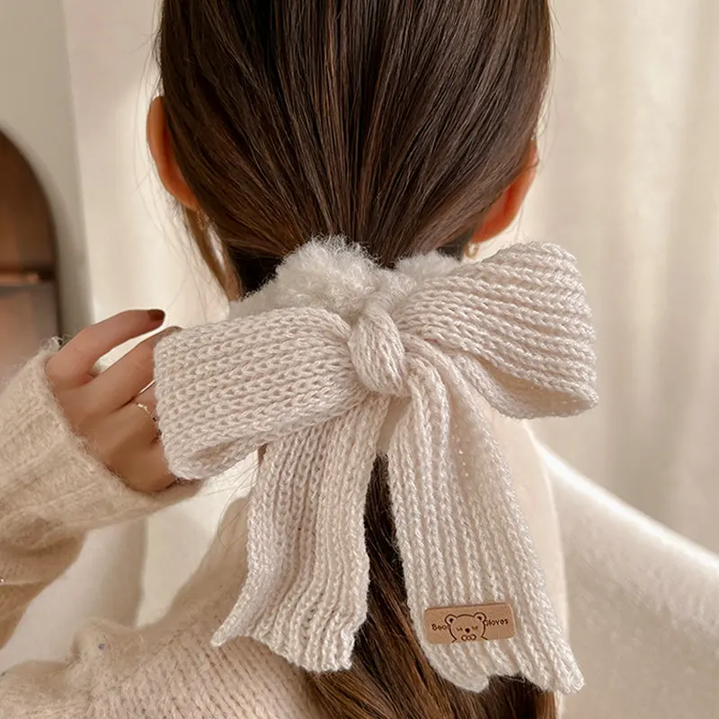 New Winter Knit Hair Ties Bow Hair Bands In Scrunchie Women Warm Hair Scrunchies Plush Chouchou Elastic Band Hair Accessories
New Winter Knit Hair Ties Bow Hair Bands In Scrunchie Women Warm Hair Scrunchies Plush Chouchou Elastic Band Hair Accessories