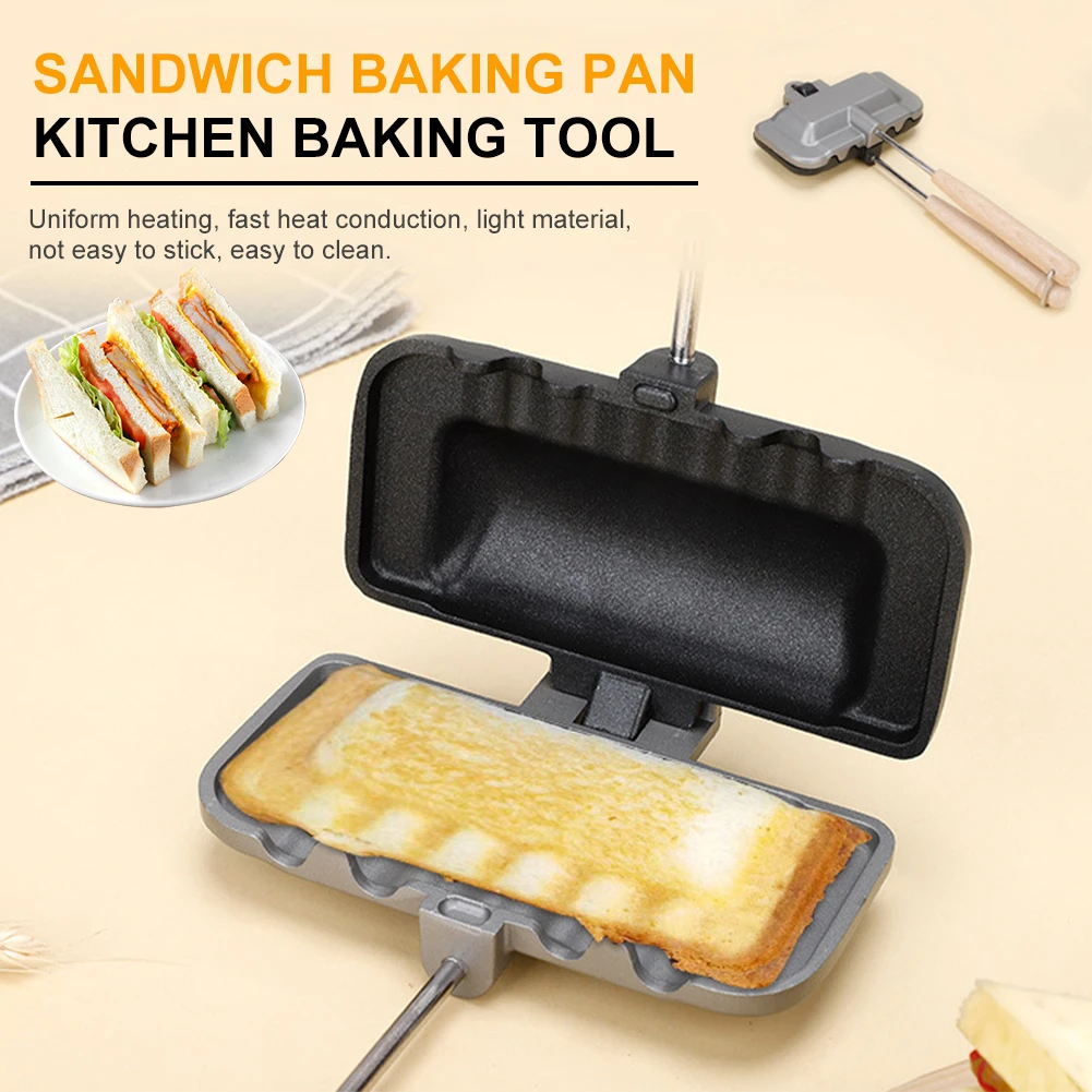 Sandwich Baking Pan Double Sided Breakfast Sandwich Maker Easy to Clean Nonstick Grilled Cheese Mold Bread Toast Maker Flip Pan
Sandwich Baking Pan Double Sided Breakfast Sandwich Maker Easy to Clean Nonstick Grilled Cheese Mold Bread Toast Maker Flip Pan