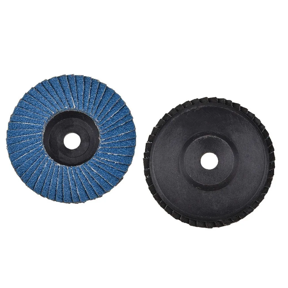 

3 Pcs 3 Inch Flat Flap Discs 75mm Grinding Wheels Wood Cutting For Angle Grinder Plastic Cover Louver 10 Holes Blue Sand