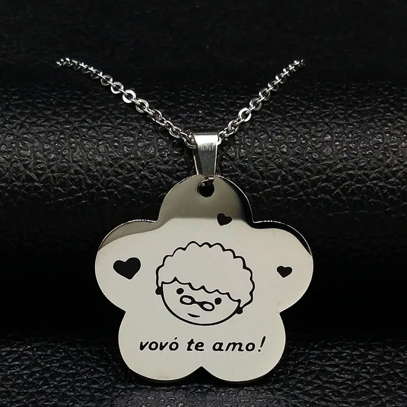 vovo te mao Stainless Steel Necklaces & Pendants for Women Grandma Silver Color Necklace Jewelry colar feminino N1828S07
vovo te mao Stainless Steel Necklaces & Pendants for Women Grandma Silver Color Necklace Jewelry colar feminino N1828S07