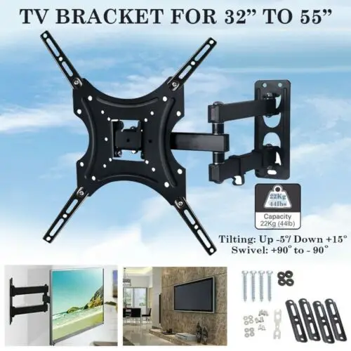 Swivel TV Wall Mount Bracket For 26 32 40 42 50 52 55 Inch 3D LCD LED Plasma UK
Swivel TV Wall Mount Bracket For 26 32 40 42 50 52 55 Inch 3D LCD LED Plasma UK