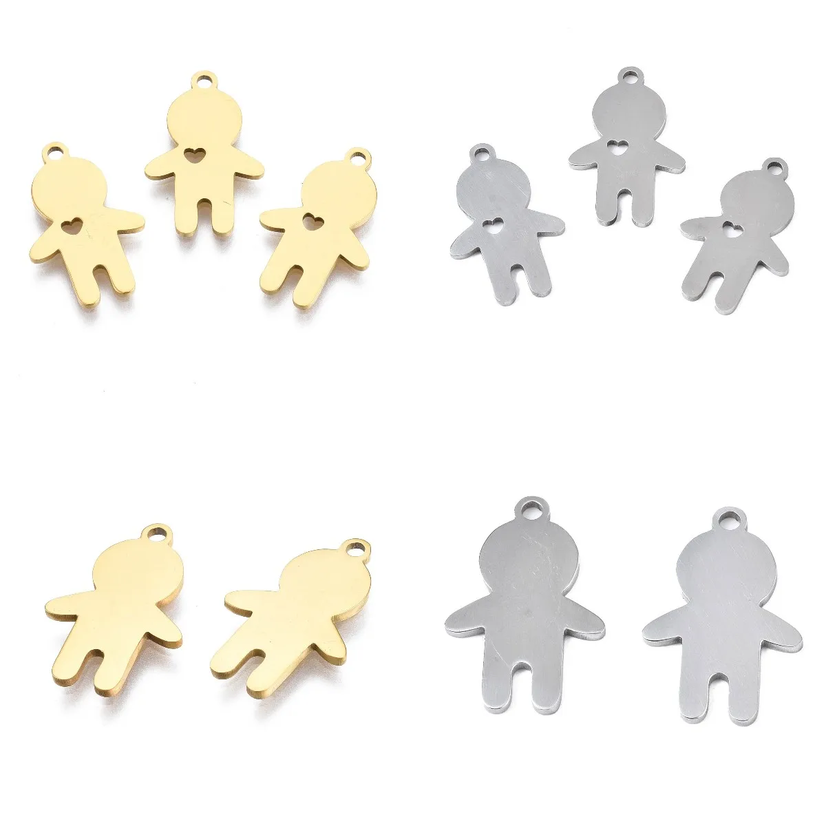 20Pcs Stainless Steel Cute Boy with Hollow Heart Family Charms Gold Silver Color Pendant For Necklace Earring DIY Jewelry Making
20Pcs Stainless Steel Cute Boy with Hollow Heart Family Charms Gold Silver Color Pendant For Necklace Earring DIY Jewelry Making