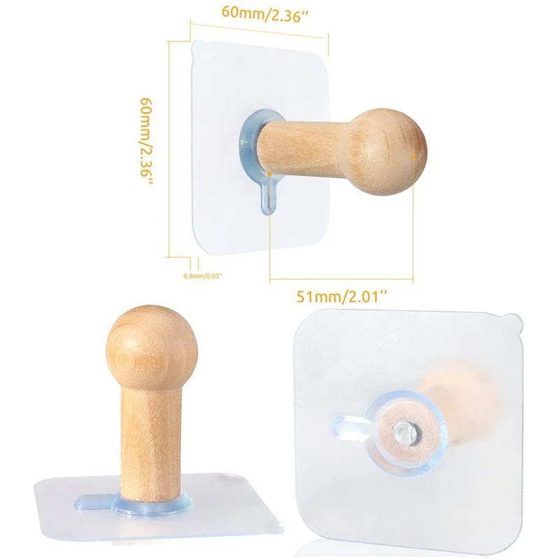2PCS Wooden Sticky Hooks Wall Self Adhesive Door Back Decorative Hooks For Key Coat Handbag Scarf Kitchen Hanging Hooks Bear 5KG
2PCS Wooden Sticky Hooks Wall Self Adhesive Door Back Decorative Hooks For Key Coat Handbag Scarf Kitchen Hanging Hooks Bear 5KG
