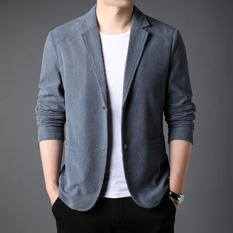 For Suit New Slim Korean Spring Arrival Blezer Formal Autumn Men Hidden Jackets Corduroy Coats Fit Men's Breasted Fashion
For Suit New Slim Korean Spring Arrival Blezer Formal Autumn Men Hidden Jackets Corduroy Coats Fit Men's Breasted Fashion
