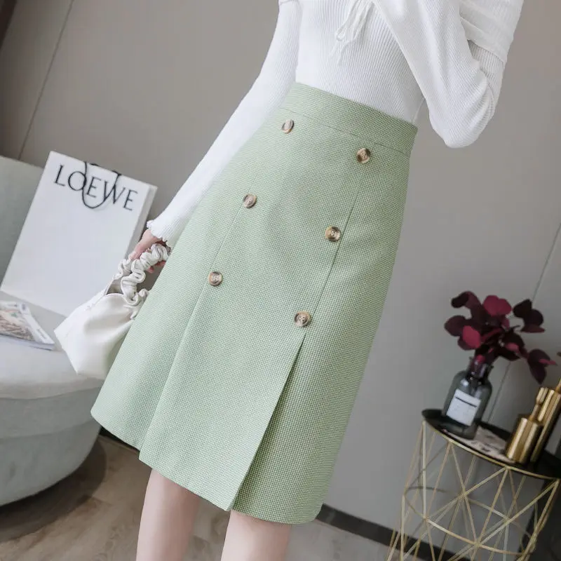 Women 2022 Spring Autumn New Korean Large Size Plaid Skirts Female Slim Package Hip Skirts Ladies High Waist A-line Skirts H102
Women 2022 Spring Autumn New Korean Large Size Plaid Skirts Female Slim Package Hip Skirts Ladies High Waist A-line Skirts H102