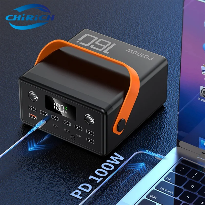 Portable 160000mAh 100W Power Station Large Capacity Emergency Power Bank Fast Charger USB C External Battery For iPhone Laptop
Portable 160000mAh 100W Power Station Large Capacity Emergency Power Bank Fast Charger USB C External Battery For iPhone Laptop