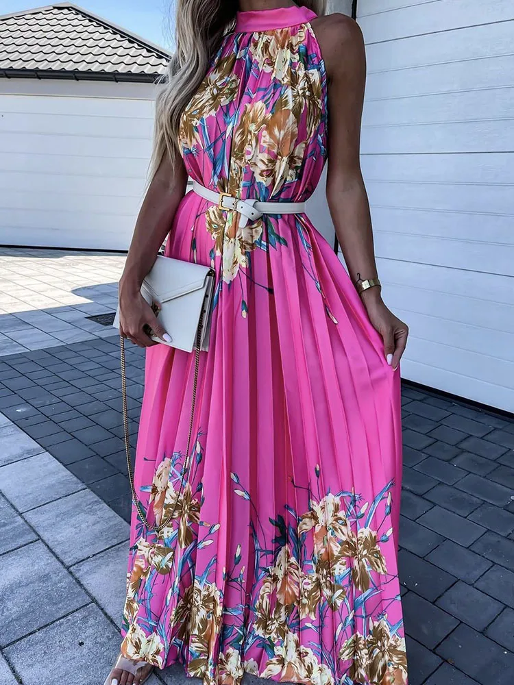 Female Trend Printed Pattern Boho Dress Fashion Sleeveless Hem Party Dress 2022 Sexy Halter Neck Off Shoulder Long Pleated Dress
Female Trend Printed Pattern Boho Dress Fashion Sleeveless Hem Party Dress 2022 Sexy Halter Neck Off Shoulder Long Pleated Dress