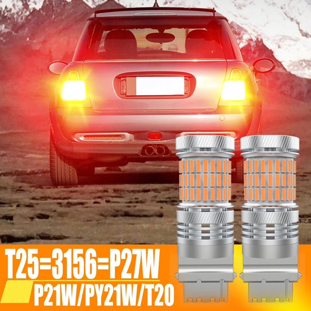 2pcs T25 P27W T20 7440 WY21W 1156 BAU15S PY21W 7507 LED Bulbs For Cars Turn Signal Lights Amber/Orange P21W BA15S Reversing Lamp
2pcs T25 P27W T20 7440 WY21W 1156 BAU15S PY21W 7507 LED Bulbs For Cars Turn Signal Lights Amber/Orange P21W BA15S Reversing Lamp
