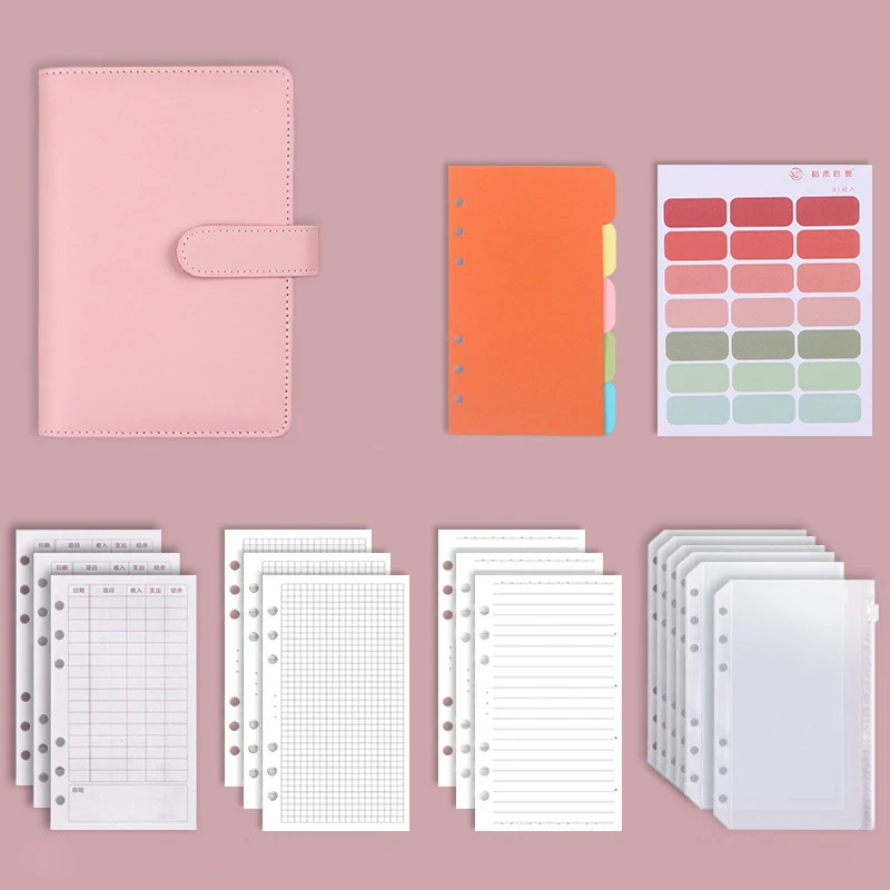 A6 Budget Binder Notebook Pu Cover Sheets Color Lable Zipper Pocket Diary Agenda Planner File Folder School Stationery 1set
A6 Budget Binder Notebook Pu Cover Sheets Color Lable Zipper Pocket Diary Agenda Planner File Folder School Stationery 1set