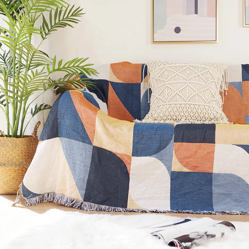 Plaid Nap Blanket Woven Thread Cotton Knitted Color Matching Decorative Blanket Sofa Towel Picnic Mat Bohemian Casual Blanket
Plaid Nap Blanket Woven Thread Cotton Knitted Color Matching Decorative Blanket Sofa Towel Picnic Mat Bohemian Casual Blanket