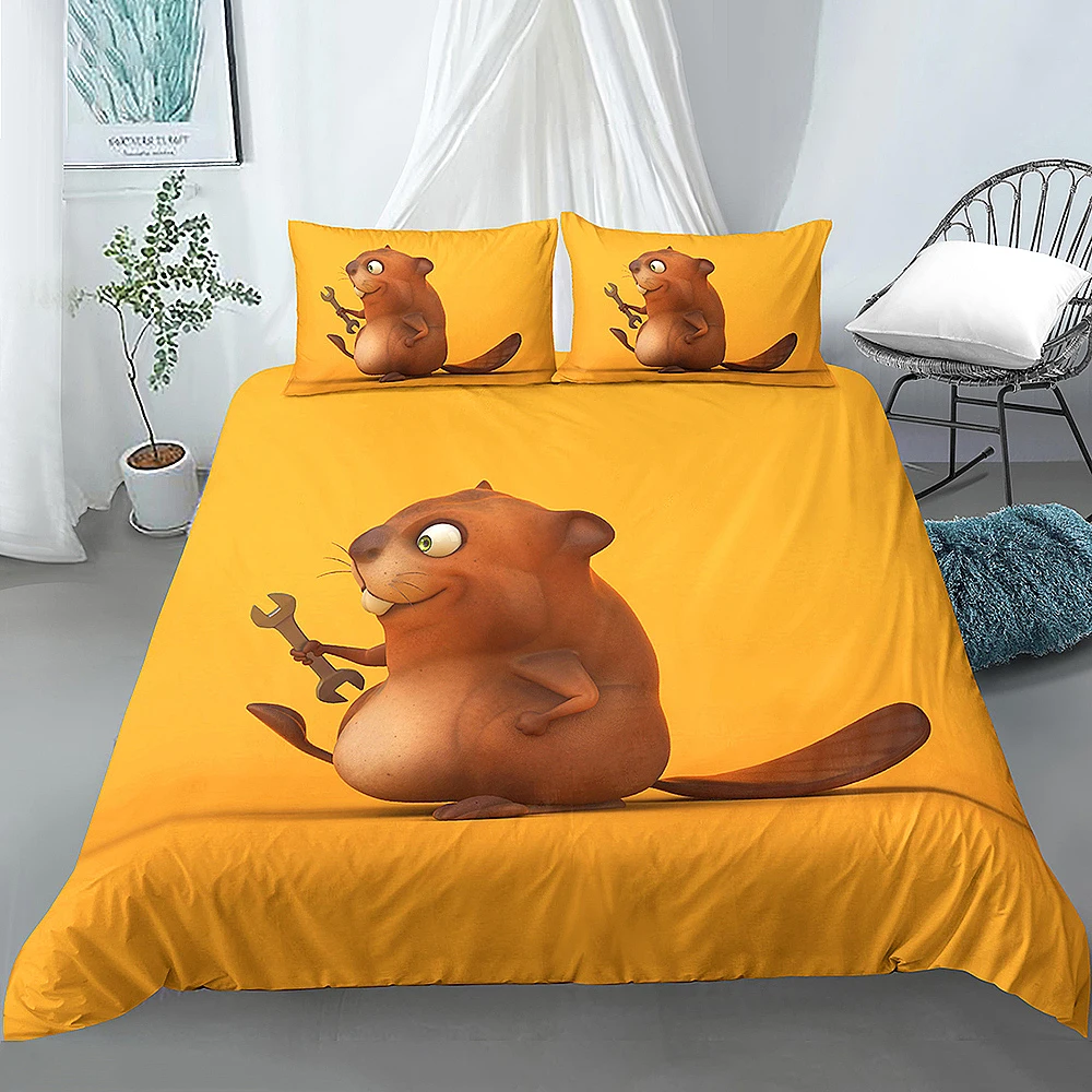 Bedding Set Kids Girls Wildlife Polyester Comforter Cover Pillowcase Cartoon Beaver Duvet Cover King Queen Funny Lovely Animal
Bedding Set Kids Girls Wildlife Polyester Comforter Cover Pillowcase Cartoon Beaver Duvet Cover King Queen Funny Lovely Animal