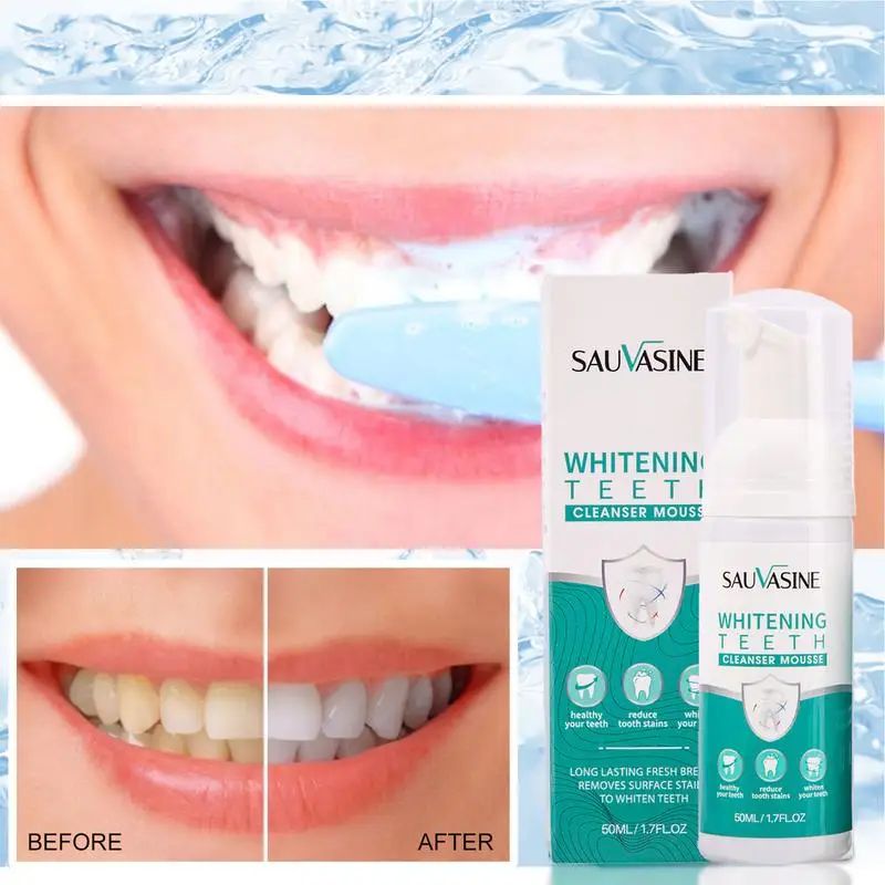50ml Teeth Whitening Foam Toothpaste Deep Cleaning Whitening Mousse Remove Tea Cofee Wine Old Stains Ultra-Fine Mousse Foam
50ml Teeth Whitening Foam Toothpaste Deep Cleaning Whitening Mousse Remove Tea Cofee Wine Old Stains Ultra-Fine Mousse Foam