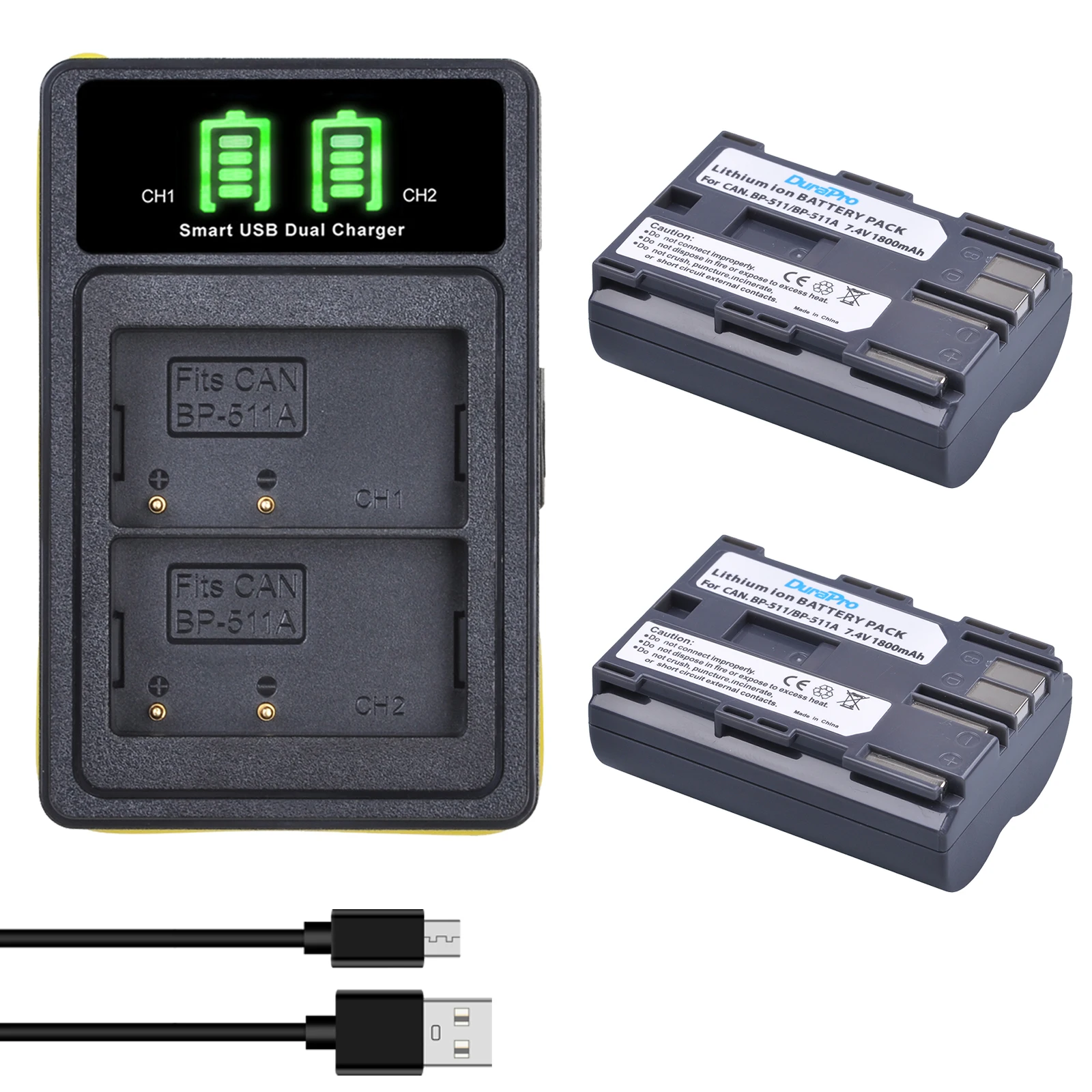 

BP-511A BP511 BP511A BP-511 Battery + Charger for Canon EOS 40D 5D 50D 20D 300D 10D 30D 5D Mark I PowerShot G1 G2 G3 G5 G6