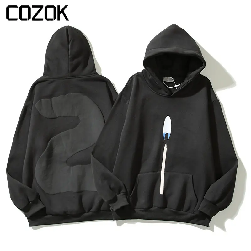 Retro Candle Letter Puff Graffiti Hooded Fleece Sweatshirts for Men Autumn and Spring Streetwear Oversized Unisex Hoodies 22ss
Retro Candle Letter Puff Graffiti Hooded Fleece Sweatshirts for Men Autumn and Spring Streetwear Oversized Unisex Hoodies 22ss