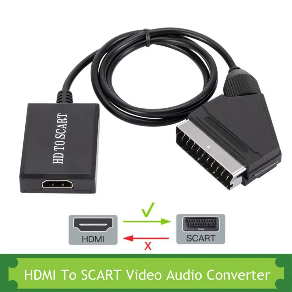 

Hd 1080p Hdmi-compatible Input To Scart Video Output Audio Converter Adapter Compatible For HDTV DVD Crt Tv Vhs Video Recorder