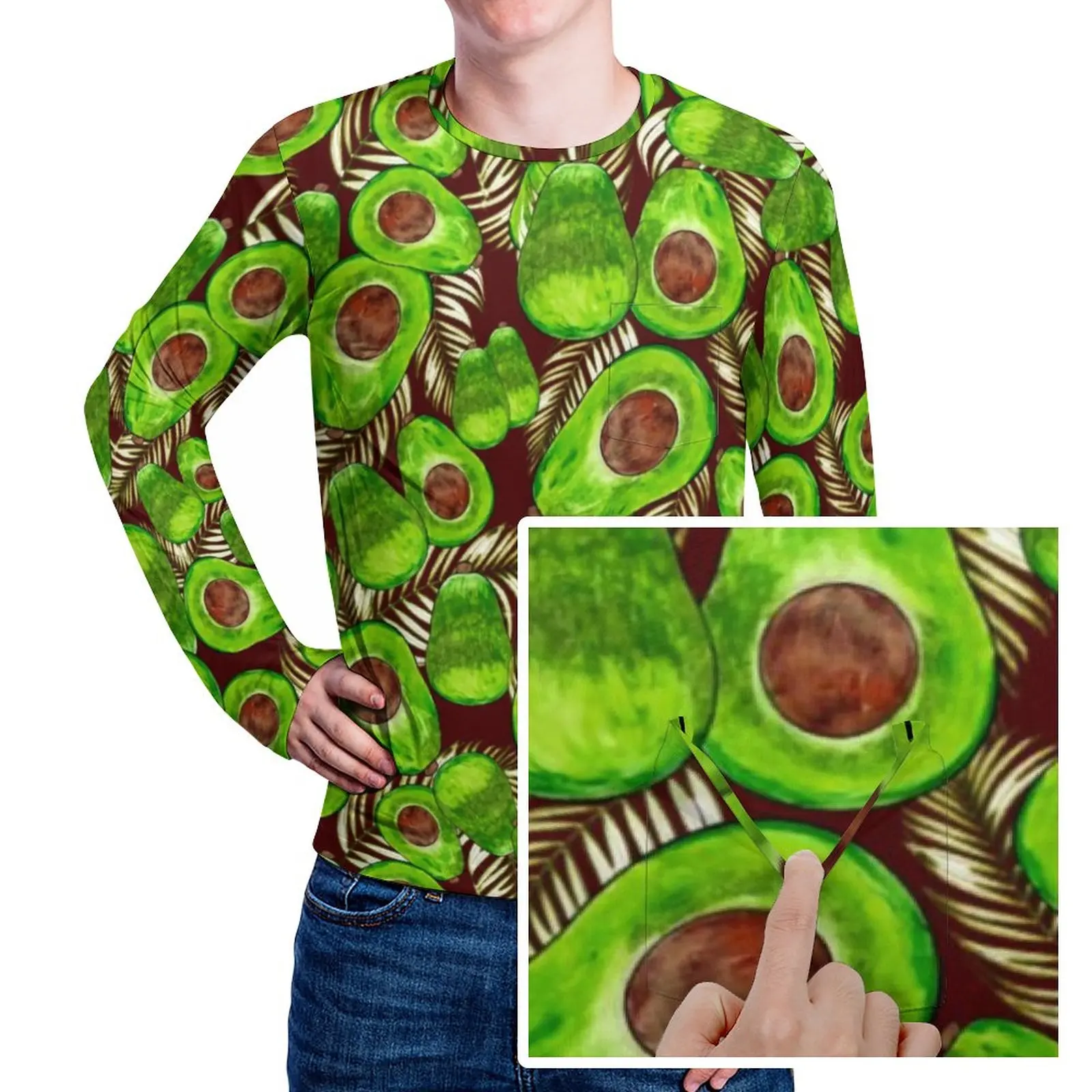 Футболка мужская с принтом авокадо и салата, модная Повседневная рубашка с карманом, с длинным рукавом, с принтом зеленых фруктов, большие размеры 5XL
Футболка мужская с принтом авокадо и салата, модная Повседневная рубашка с карманом, с длинным рукавом, с принтом зеленых фруктов, большие размеры 5XL