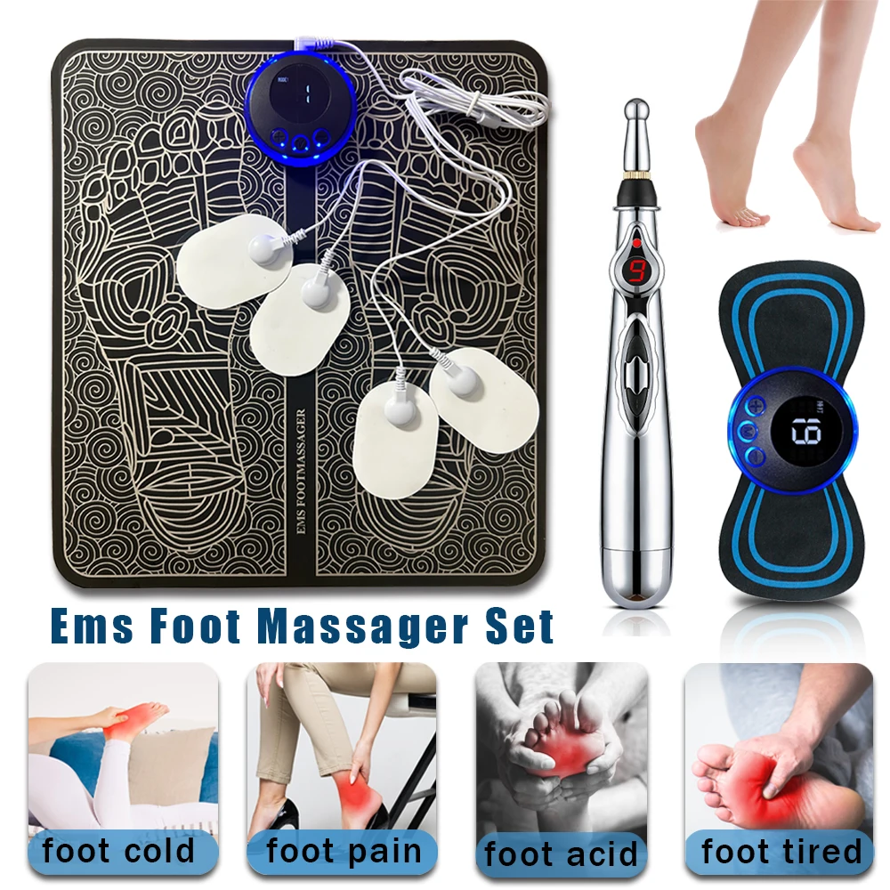 EMS Foot Massager Pad Portable Massage Mat Foot Acupoint Massage Muscle Stimulation Improve Blood Circulation Relief Pain USB
EMS Foot Massager Pad Portable Massage Mat Foot Acupoint Massage Muscle Stimulation Improve Blood Circulation Relief Pain USB
