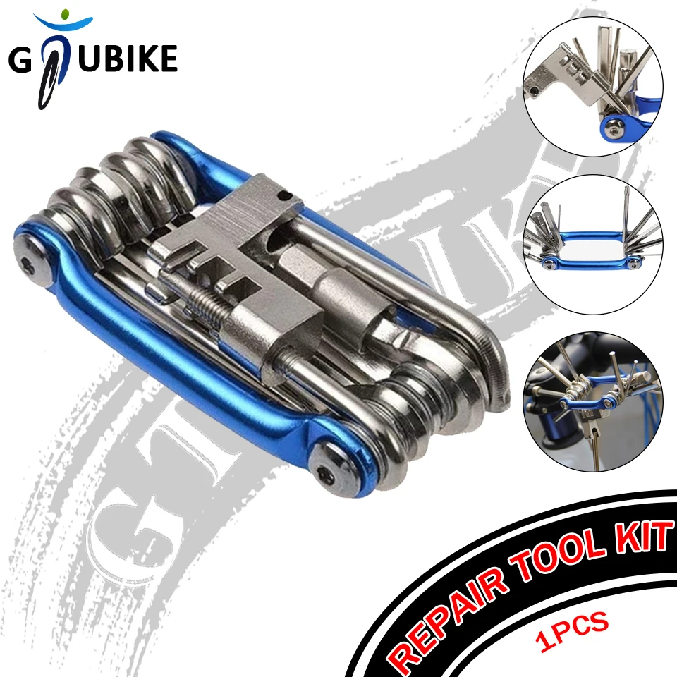 GTUBIKE Bike 11 in 1 Repair Tool Cycling Multifunctional Wrench Screwdriver Chain Cutter Mountain Road Bicycle Folding Combo Set
GTUBIKE Bike 11 in 1 Repair Tool Cycling Multifunctional Wrench Screwdriver Chain Cutter Mountain Road Bicycle Folding Combo Set