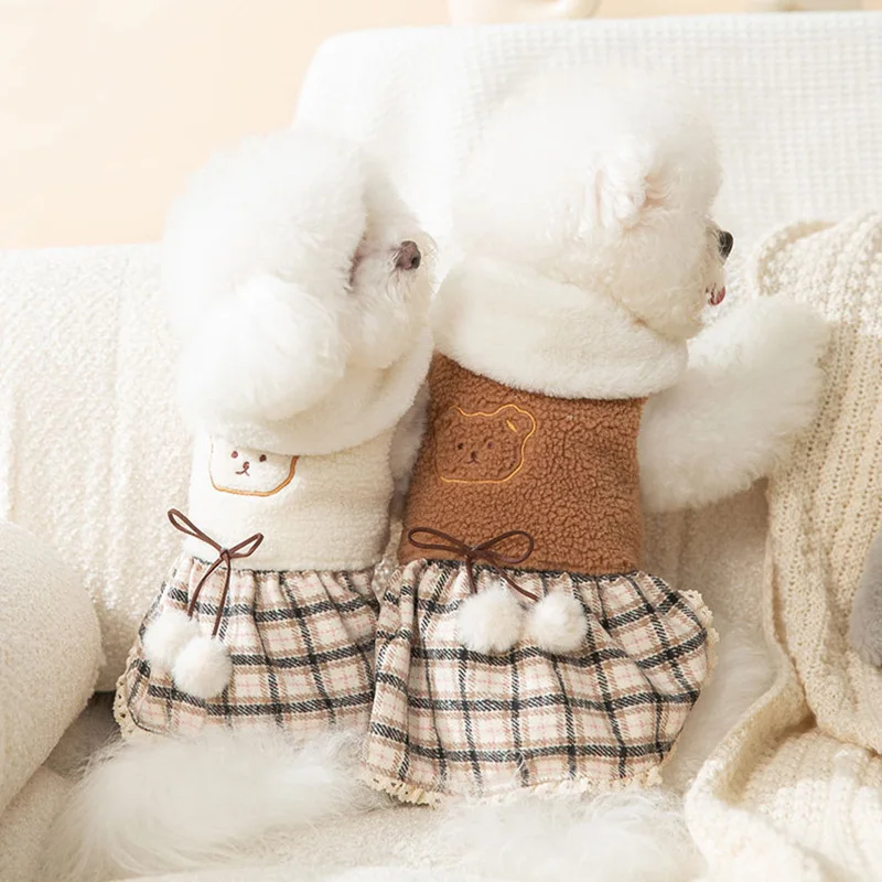Autumn and Winter Dog Thickened Warm Cute Bear Dog Skirt with Scarf Bear Dog Vest Skirt Cat Pet Dress Dog Dress
Autumn and Winter Dog Thickened Warm Cute Bear Dog Skirt with Scarf Bear Dog Vest Skirt Cat Pet Dress Dog Dress