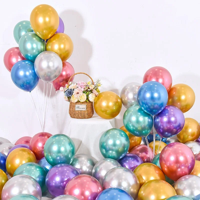 10/50 Inch Balloons Gold Silver Blue Pearlescent Metal Balloons Gold Wedding Birthday Party Supplies Metallic Latex Balloons 
10/50 Inch Balloons Gold Silver Blue Pearlescent Metal Balloons Gold Wedding Birthday Party Supplies Metallic Latex Balloons
