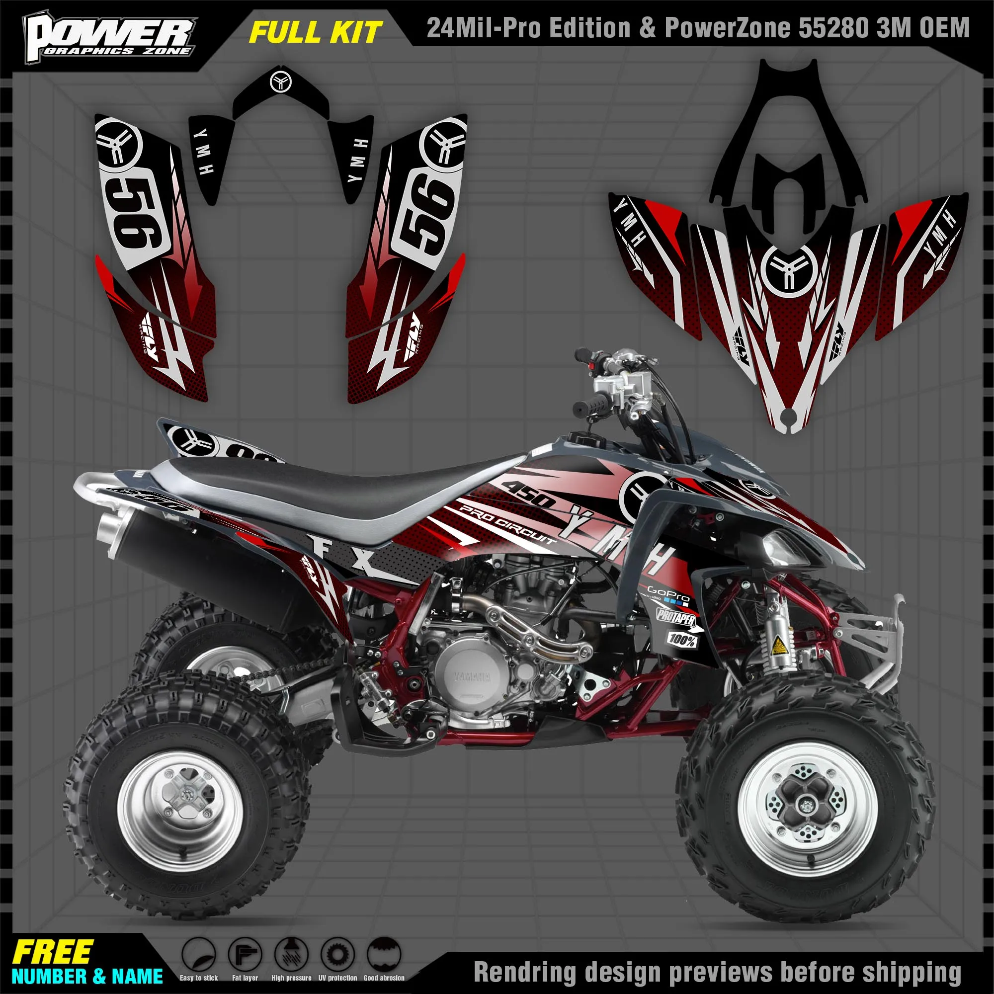 PowerZone Graphics kit Sticker Decals For YAMAHA 04-08 YFZ450R ATV 2004 2005 2006 2007 2008 Motorcycle Sticker 004
PowerZone Graphics kit Sticker Decals For YAMAHA 04-08 YFZ450R ATV 2004 2005 2006 2007 2008 Motorcycle Sticker 004