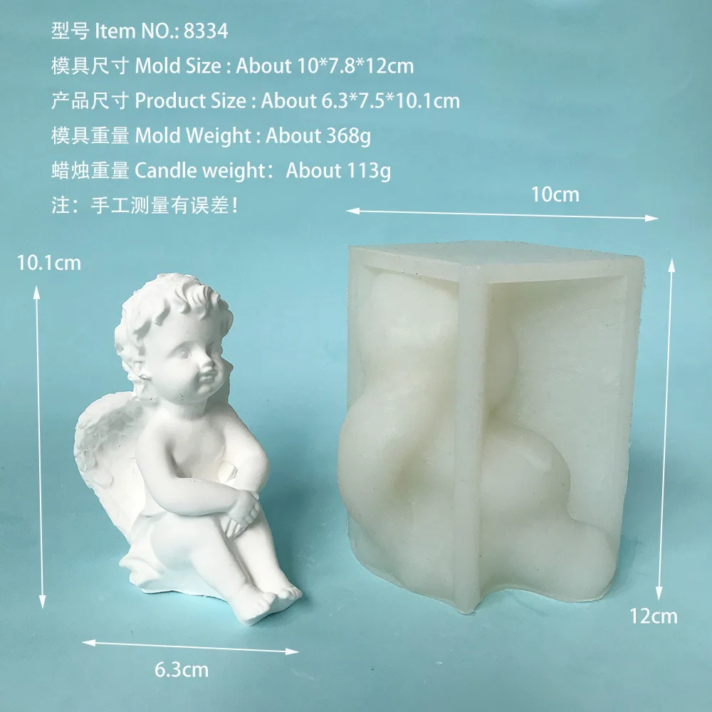 Силиконовая 3D форма в виде ангела в виде свечи, европейские украшения в виде ангела для малышей, ароматерапия из смолы, креативная эпоксидная 3D Силиконовая форма 8334
Силиконовая 3D форма в виде ангела в виде свечи, европейские украшения в виде ангела для малышей, ароматерапия из смолы, креативная эпоксидная 3D Силиконовая форма 8334