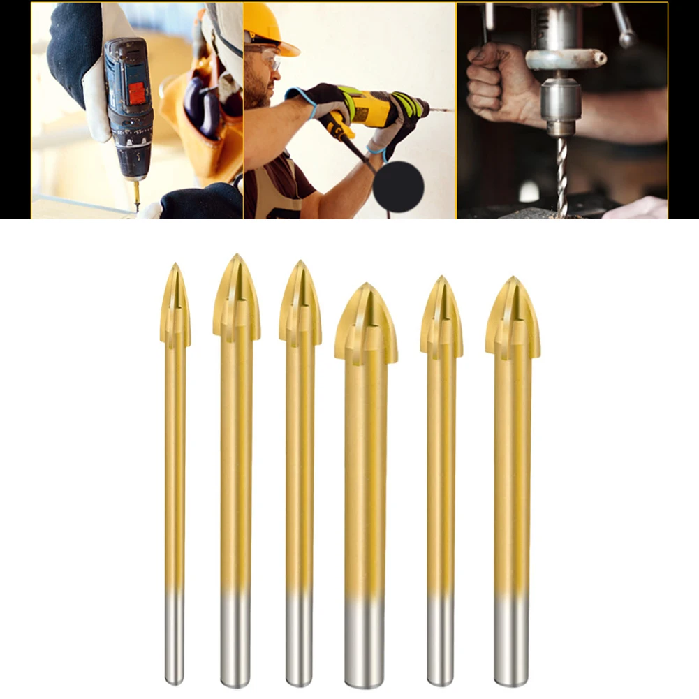6PCS 4 5 6 8 10 12mm Spear Head Carbide Drill Bits Porcelain Ceramic Tile Glass For Power Tools Drill Bits
6PCS 4 5 6 8 10 12mm Spear Head Carbide Drill Bits Porcelain Ceramic Tile Glass For Power Tools Drill Bits