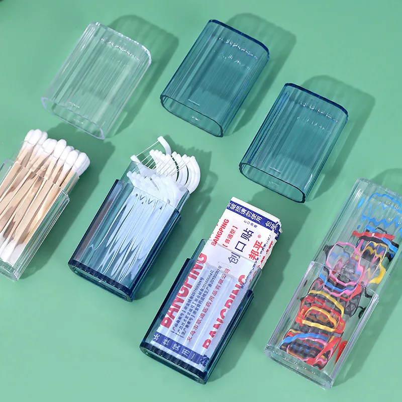 Portable Transparent Storage Box Travel Toothpick Organizer Supplies Band- Aid Classification Finishing Container 3.4*2.1*10.4cm
Portable Transparent Storage Box Travel Toothpick Organizer Supplies Band- Aid Classification Finishing Container 3.4*2.1*10.4cm