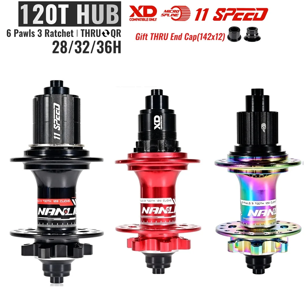 MTB Hubs Bicycle Disc Brake Hub 6 Pawls 120 Click Bearing Hub Mountain Bike Hub 28/32/36H For 8-12s Shimano HG MS SRAM XD SX NX
MTB Hubs Bicycle Disc Brake Hub 6 Pawls 120 Click Bearing Hub Mountain Bike Hub 28/32/36H For 8-12s Shimano HG MS SRAM XD SX NX