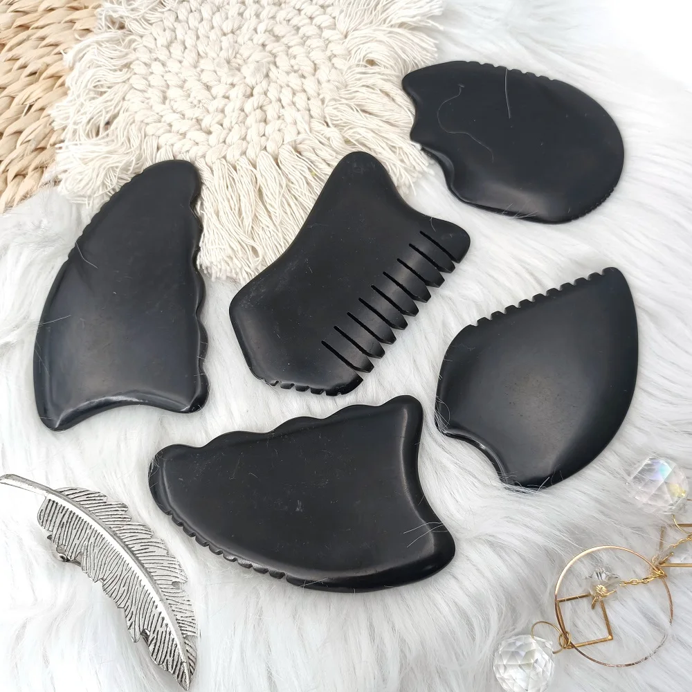 SPA Acupuncture Scraping Body Foot Back Face Neck Massager Beauty Guasha Board Black Bian Stone Gua Sha Massage Tools
SPA Acupuncture Scraping Body Foot Back Face Neck Massager Beauty Guasha Board Black Bian Stone Gua Sha Massage Tools