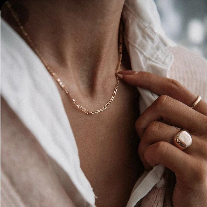 Figaro Chain Necklace Women 316L Stainless Steel Chain Necklace for Women Gold Color Chains Collars Women Choker Female Necklace
Figaro Chain Necklace Women 316L Stainless Steel Chain Necklace for Women Gold Color Chains Collars Women Choker Female Necklace