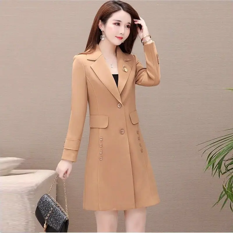 Women's Spring New Coat Korean Fashion Women's Windbreaker Chic Office Jacket Long Button Windbreaker Women' Jacket Trench Coat
Women's Spring New Coat Korean Fashion Women's Windbreaker Chic Office Jacket Long Button Windbreaker Women' Jacket Trench Coat