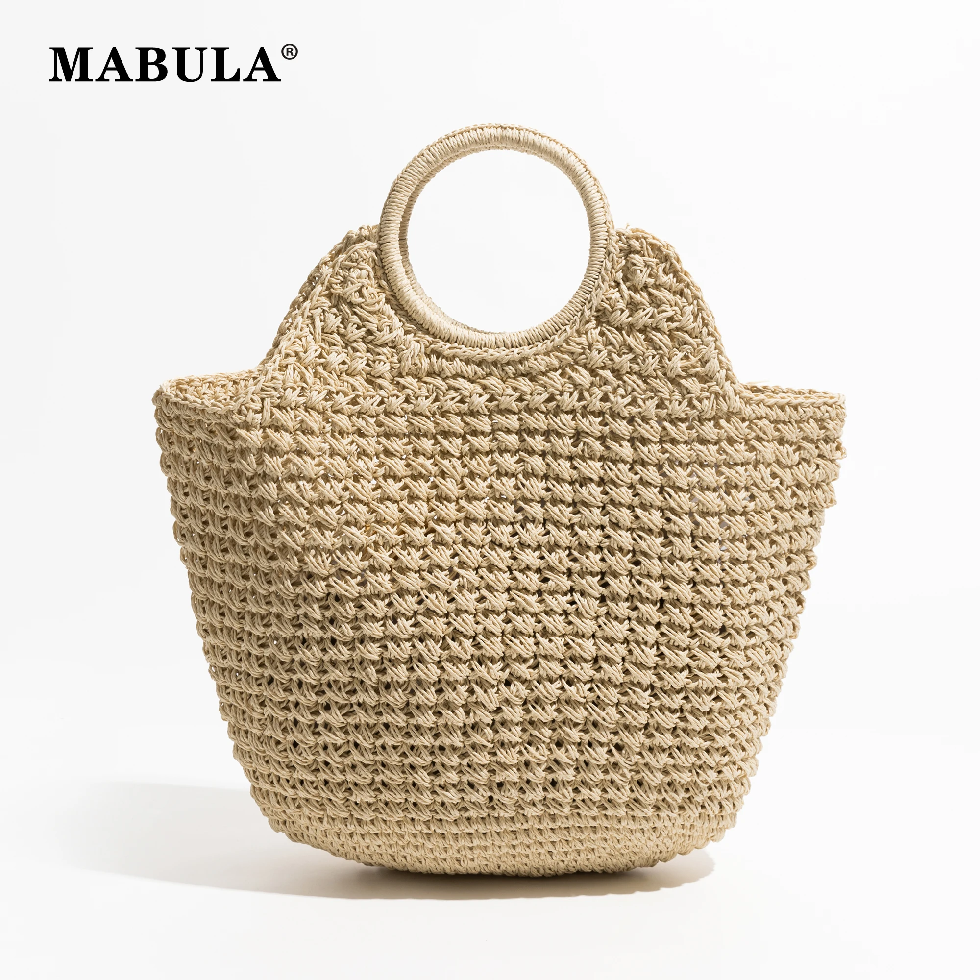 MABULA Fashion Beach Straw Tote Shopper Handbag 2023 Summer Brand Travel Rattan Woven Purse for Women Casual Capacity Work Bag
MABULA Fashion Beach Straw Tote Shopper Handbag 2023 Summer Brand Travel Rattan Woven Purse for Women Casual Capacity Work Bag