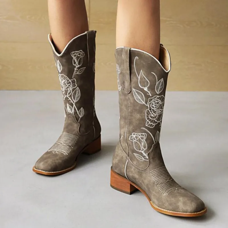 Cowgirl Boots For Women Shoes 2022 Square Toe Med Heels Suede Ladies Boots Spring Autumn Mid Calf Botas Mujer Cowboy Boots
Cowgirl Boots For Women Shoes 2022 Square Toe Med Heels Suede Ladies Boots Spring Autumn Mid Calf Botas Mujer Cowboy Boots