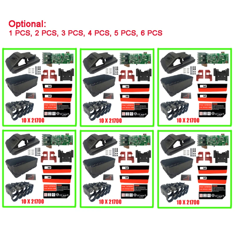 21700 Li-ion Battery Plastic Case PCB Charging Protection Circuit Board Box Shell For Milwaukee 18V Lithium Battery Housings
21700 Li-ion Battery Plastic Case PCB Charging Protection Circuit Board Box Shell For Milwaukee 18V Lithium Battery Housings