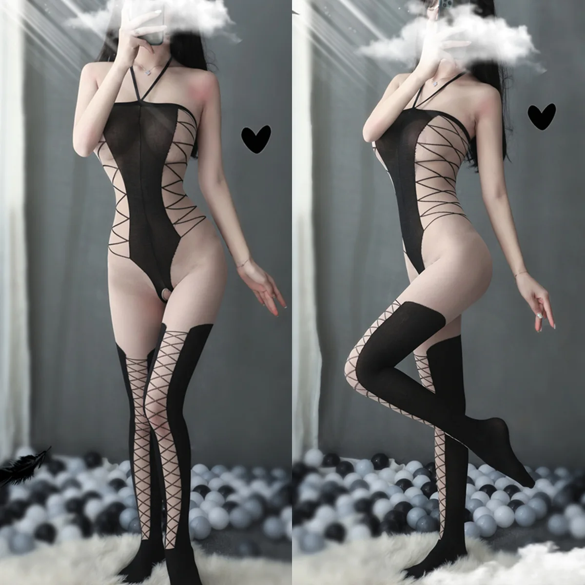 Sexy Stockings Open Sexy Cross Body Stocking Sling Dew Sexy Lingerie Transparent One-Piece Stockings Suit
Sexy Stockings Open Sexy Cross Body Stocking Sling Dew Sexy Lingerie Transparent One-Piece Stockings Suit